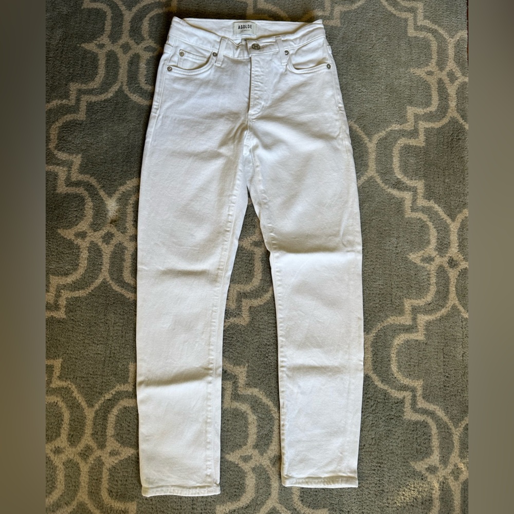 AGOLDE white jeans. Size 24. Style: Toni